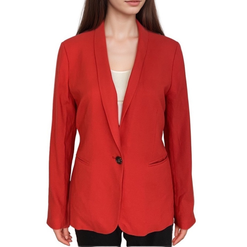 J. Crew Parke Blazer Sz 4 Red 98% Wool Festive Christmas Valentine's Office